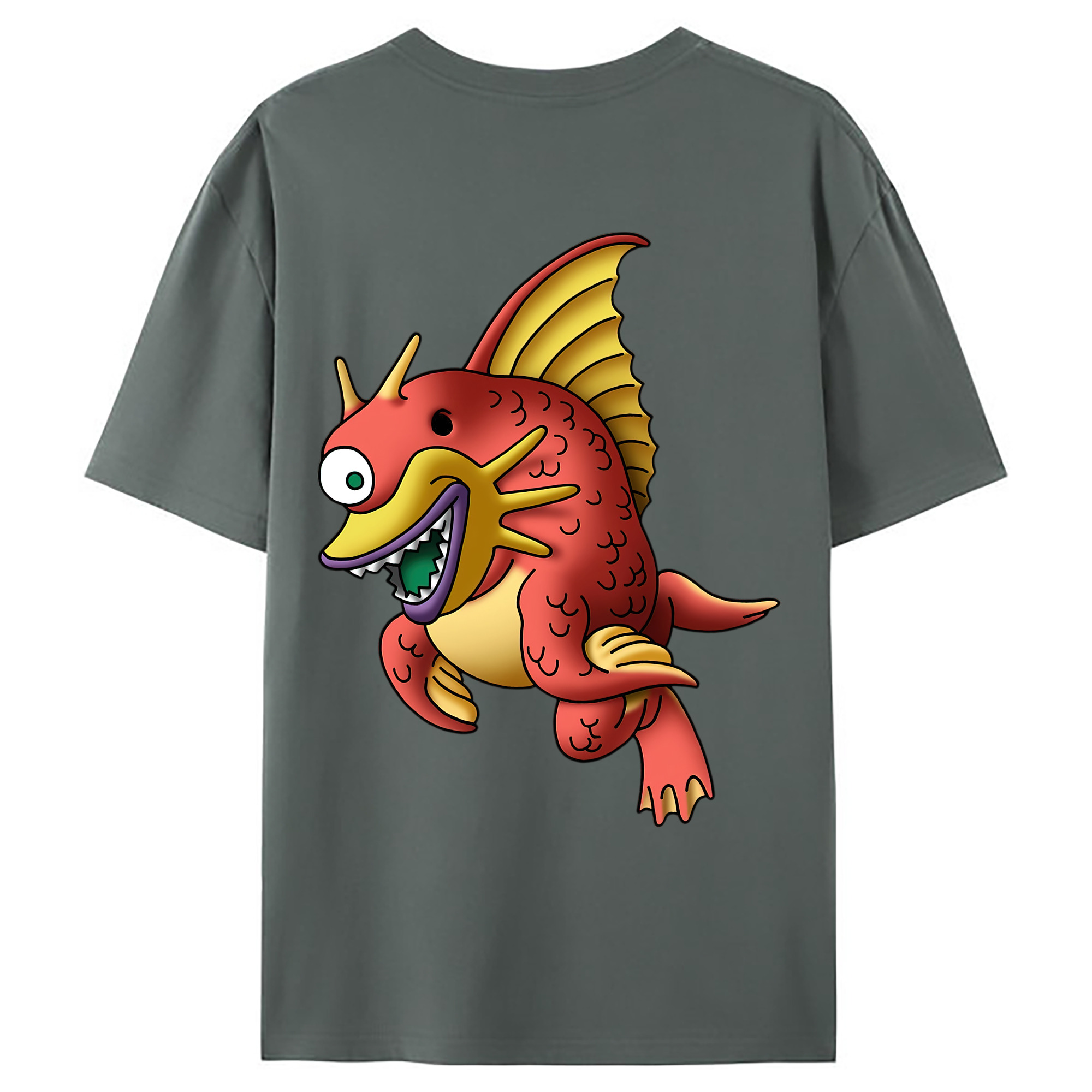 （画像用） ドラゴンクエスト Doragon Kuesuto Dragon Quest 綿100％ メンズ半袖Tシャツ（バックプリント） 通気性